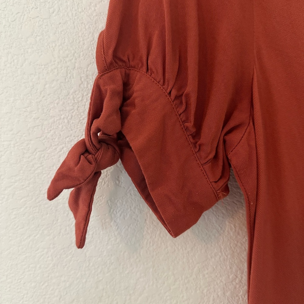 Rust Button-Down Dress - Picture 2 of 5